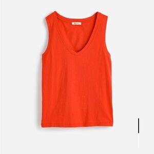 Womens V-Neck Tank Top - Orange